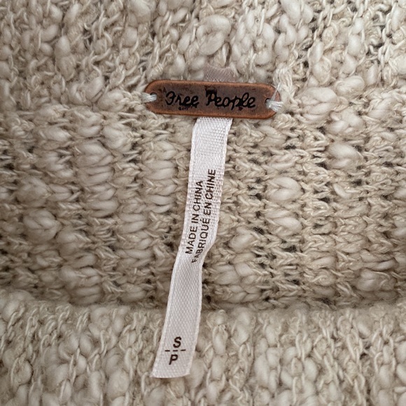 FREE PEOPLE Cowl Neck Nubby Knit Crop Sweater - Picture 7 of 12